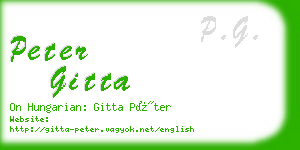 peter gitta business card